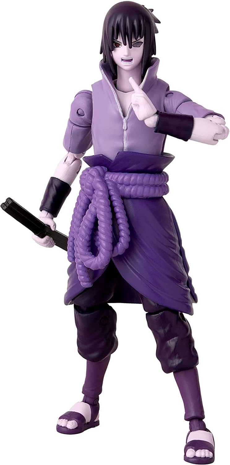 Bandai – Anime Heroes – Naruto Shippuden – Anime Heroes-Figur Sasuke 17 cm – Uchiwa Sasuke Rinnegan