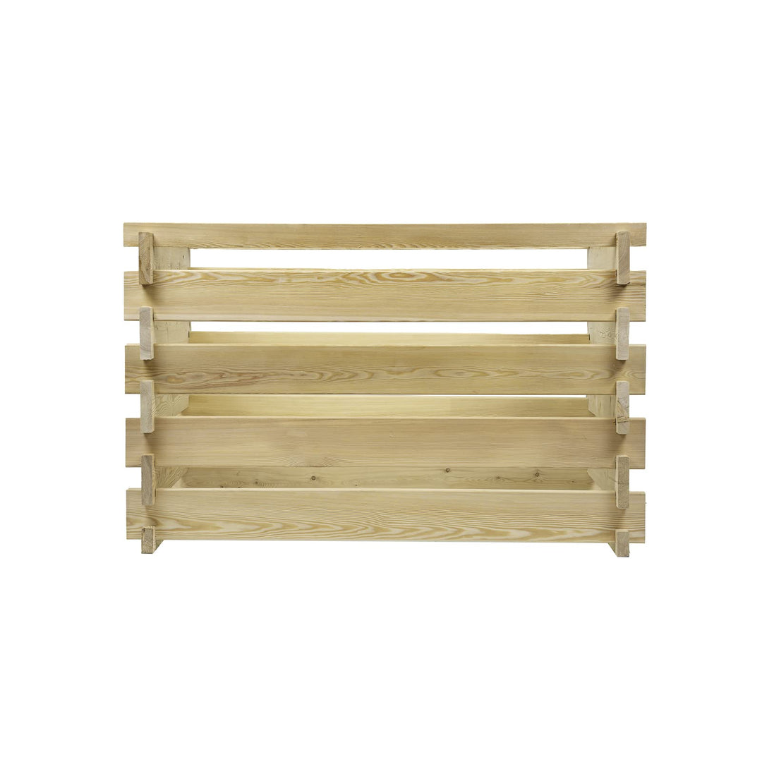Holzkomposter Lärche 120x120xH80 cm mit Holz-Stecksystem Komposter Komposte Steckkomposter Kompostsi