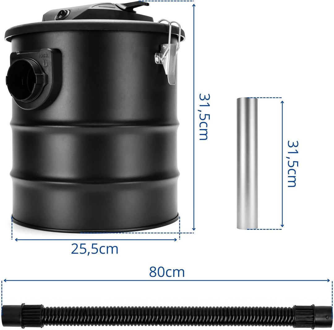 Sellnet Aschesauger 1200W Kaminsauger 15L Blasfunktion DUAL Filter System (SN119)