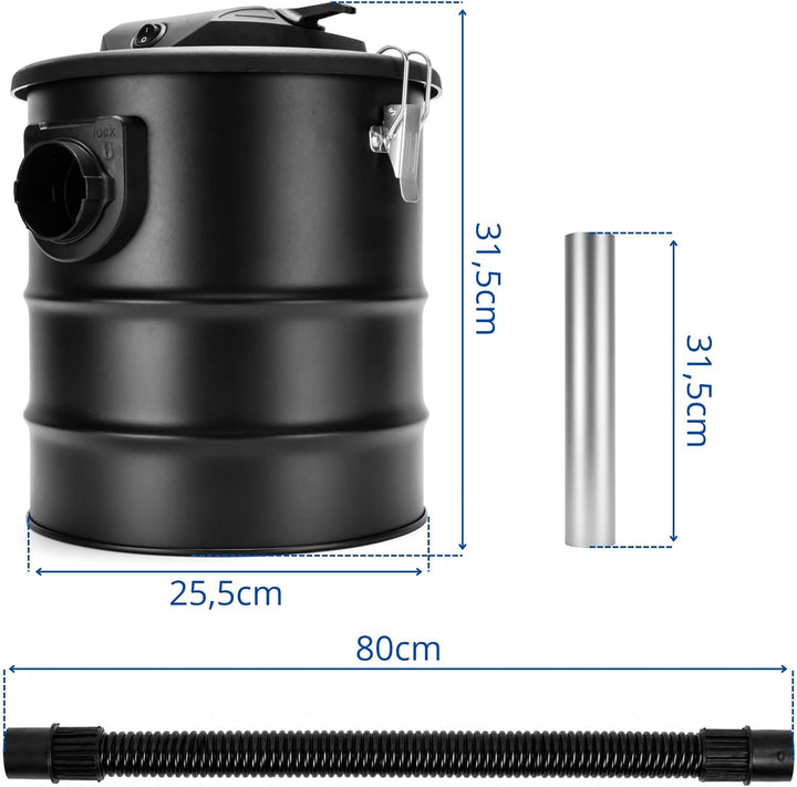 Sellnet Aschesauger 1200W Kaminsauger 15L Blasfunktion DUAL Filter System (SN119)