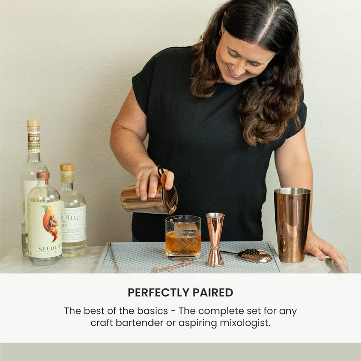 Premium Bar Set for Craft Cocktails at Home Bars and Professional Bartenders | Complete Stainless St