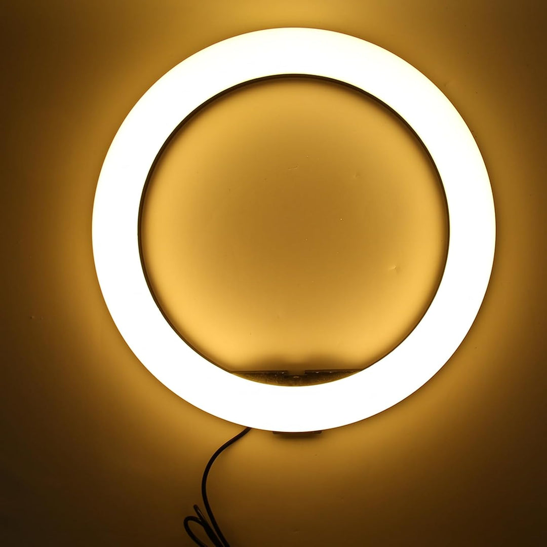 Fyearfly LED Ringlicht USB, 13 Zoll, Weiss, Einstellbare Helligkeit, Selfie Ringlicht mit Telefonhal