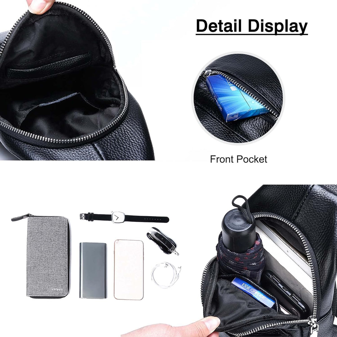 FANDARE Retro Brusttasche Ultraleicht Schultertasche Herren Sling Bag Geschäft Chest Bag Umhängetasc