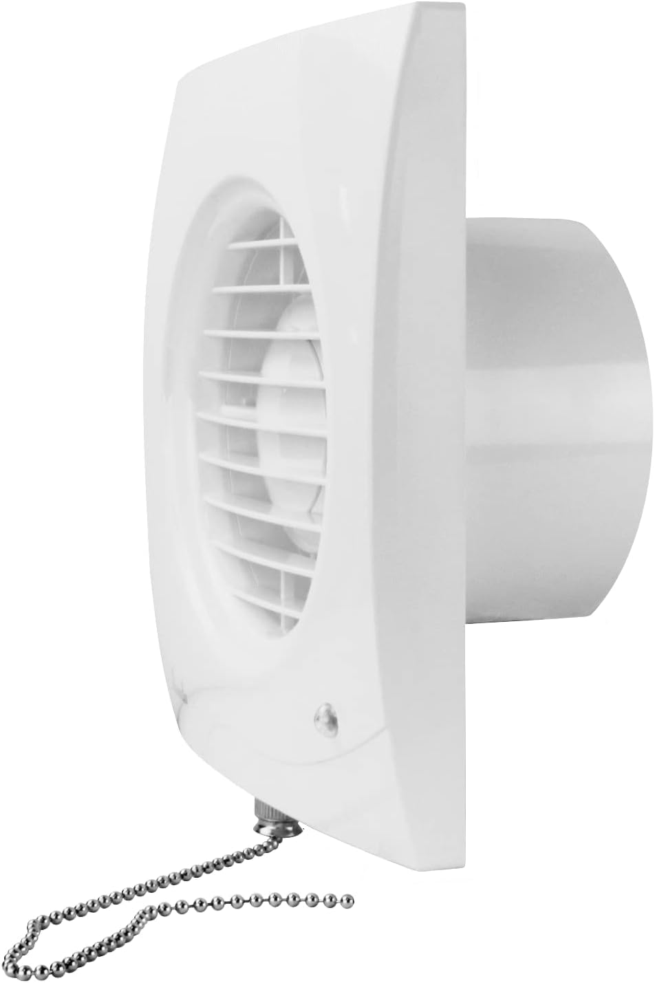 VONLIS Badlüfter Lüfter Wandlüfter Ventilator WC Bad Küche leise Ø 100 mm Zugschalter