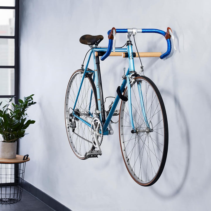 Borgen Fahrrad Wandhalterung Holz mit 20 kg Tragkraft - stabile Fahrradhalterung Wand für Rennrad, M