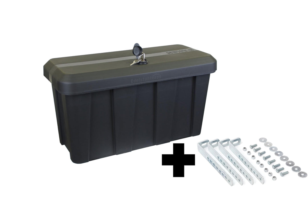 Deichselbox Daken Blackit Lite, Werkzeugkasten, Gurtkiste, Anhängerbox, Staukiste, Daken B24-2 + Ver