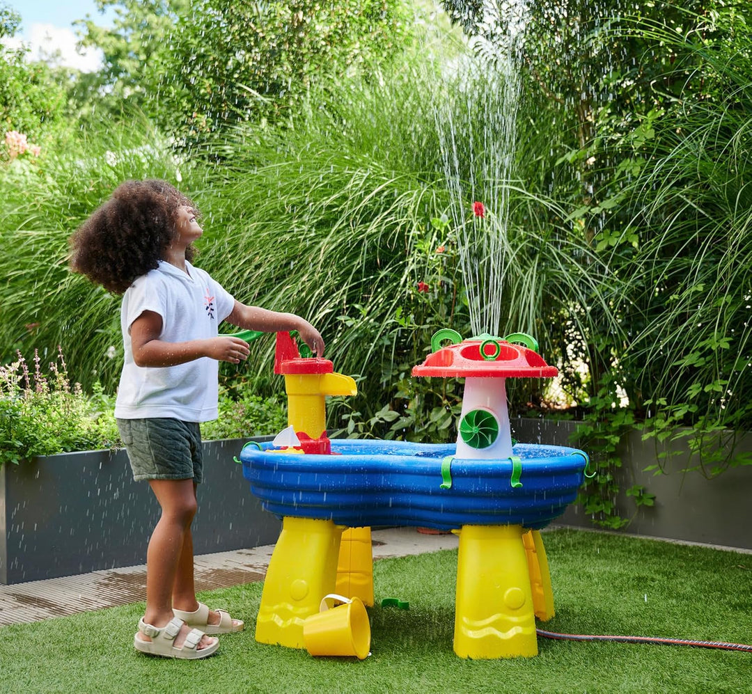 AquaPlay Wassertisch - grosses Outdoor-Wasserspiel (100 x 58 x 90 cm) für Kinder ab 3 Jahre, Wassers