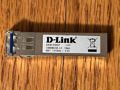 D-Link DEM-310GT 1-Port Mini GBIC Module (für 1000BaseLX, LC Duplex) Singlemode-Transceiver, Singlem