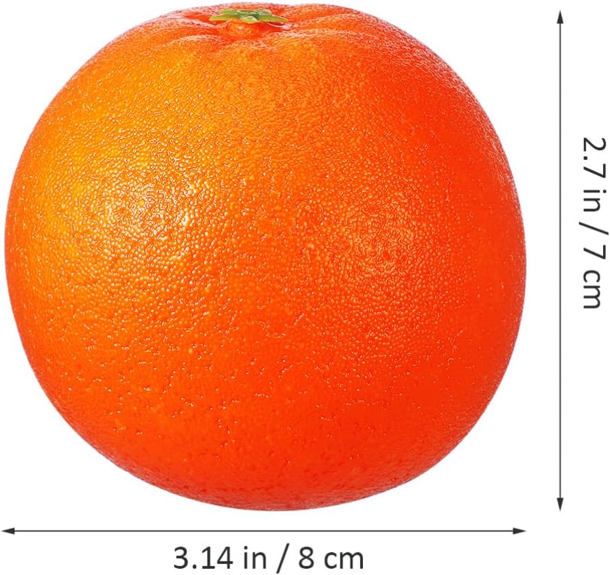 Gadpiparty 6 Stück Künstliche Orangen Künstliche Früchte Simulationsorangen Stillleben-Sets Realisti