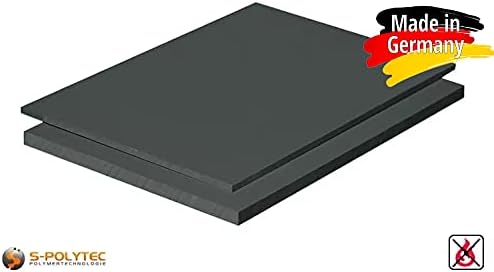 Platte aus Hart PVC Zuschnitt in | grau RAL 7011 | VERSCHIEDENE FORMATE & STÄRKEN | TOP QUALITÄT | (