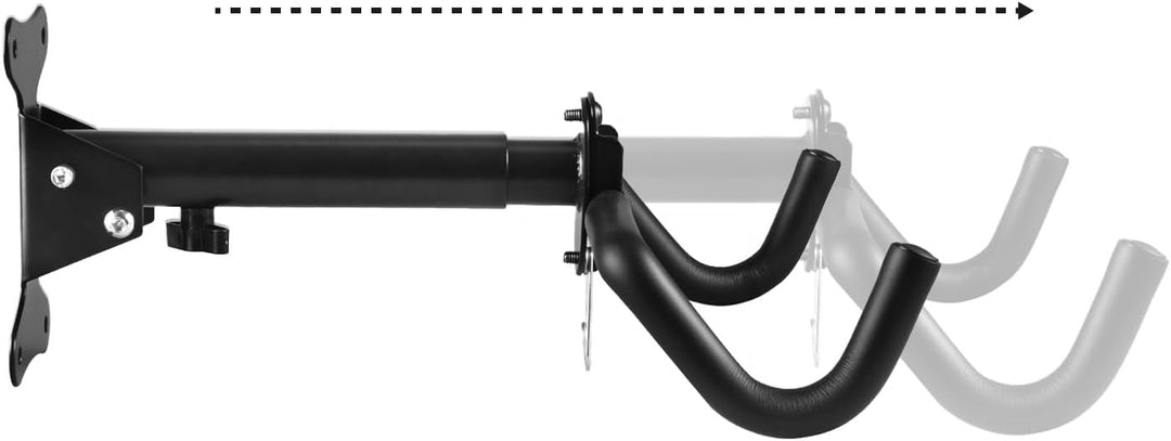 Maclean Fahrrad Wandhalterung 2er Set | Verstellbare Stahlhalterung für Fahrräder bis 30 kg | Klappb