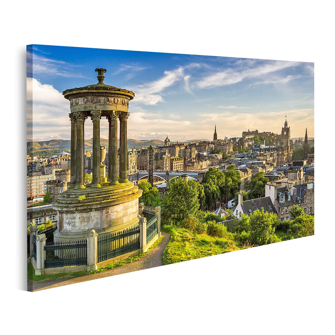 islandburner Bild auf Leinwand Schöne Aussicht Auf Die Stadt Edinburgh Bilder Wandbilder Poster, 80L