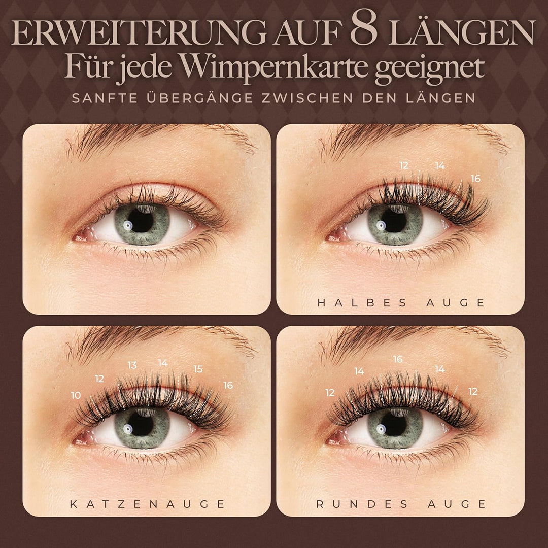 LASHVIEW Wimpern Extensions Kit, 196 Pieces Cluster Lashes, D Curl Volume Künstliche Wimpern mit Wim