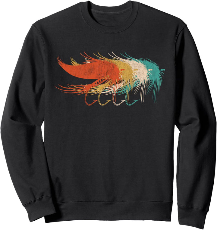 Fliegenfischen im Vintage-Stil Sweatshirt