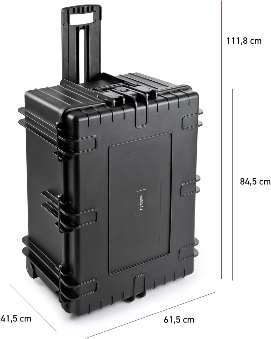 B&W International Mehrzweckkoffer Outdoor 7800 (PP.1570) Schwarz – Leerkoffer – wasserdicht (IP67),