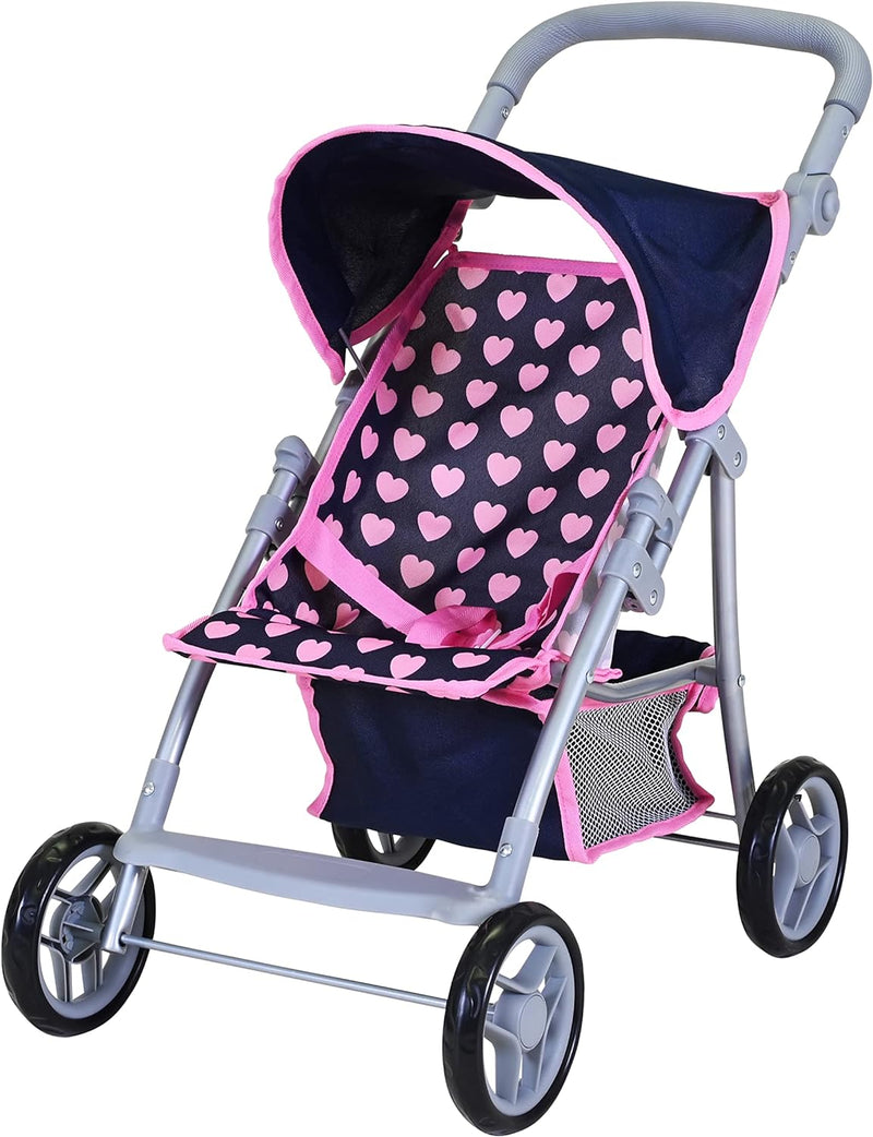 KNORRTOYS.COM 16841 Puppenbuggy Liba-Pink Hearts