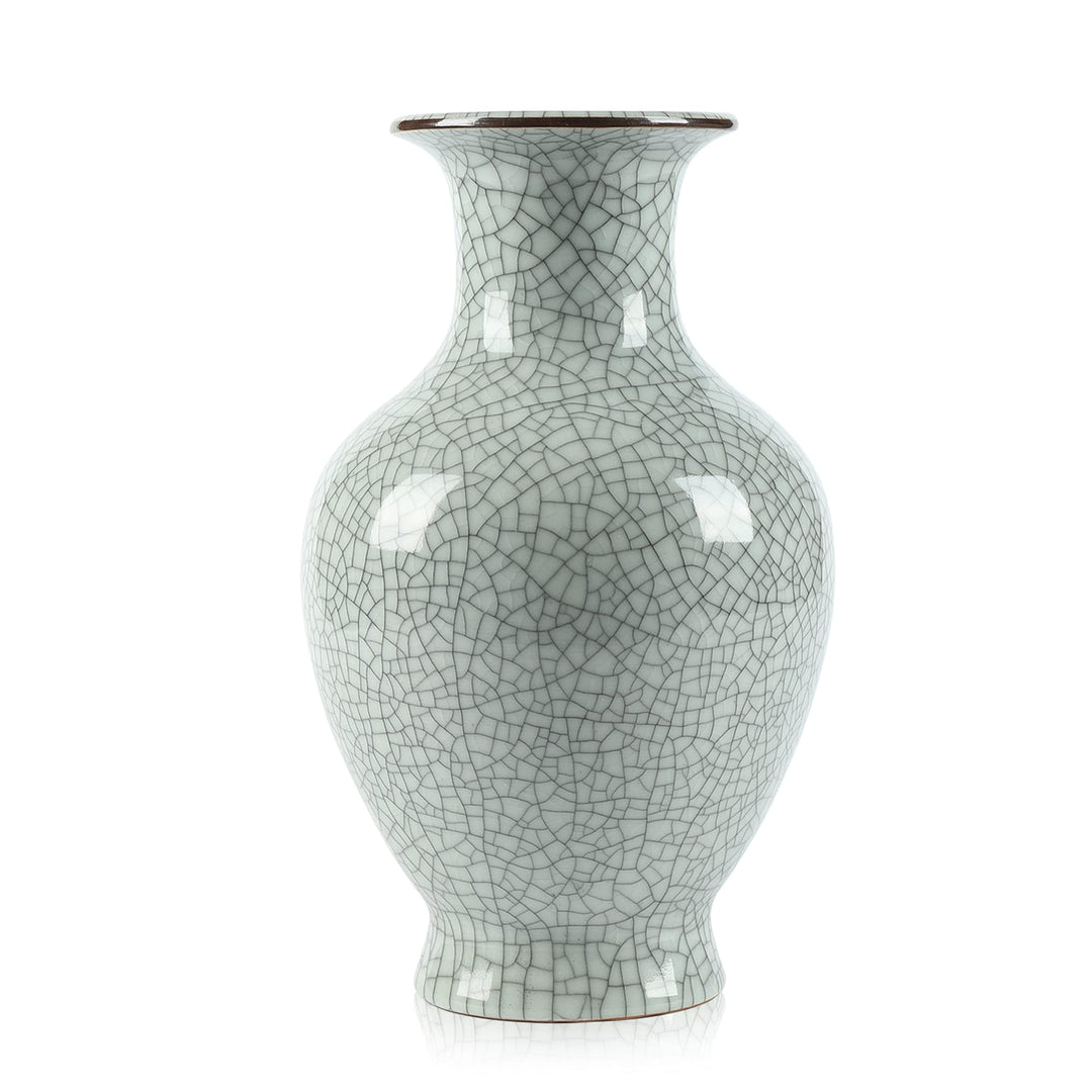 Chinesische Keramik Kunst Handgemachte Antike Eis Crack Glasur Vasen Grosse China Porzellan Blume Fl