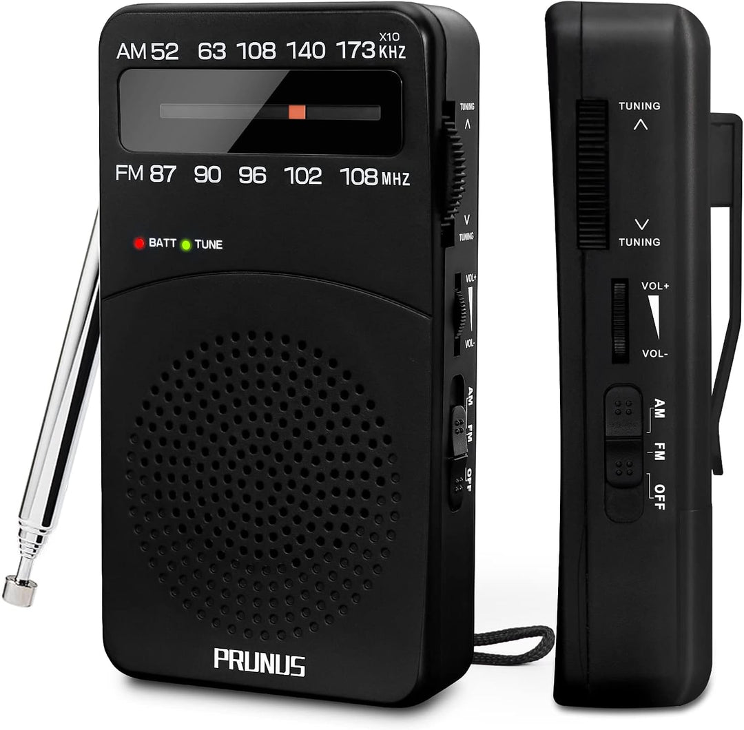 PRUNUS J-166 AM FM UKW Radio Batteriebetrieben, Transistorradio Weltempfänger Radio mit grossartiger