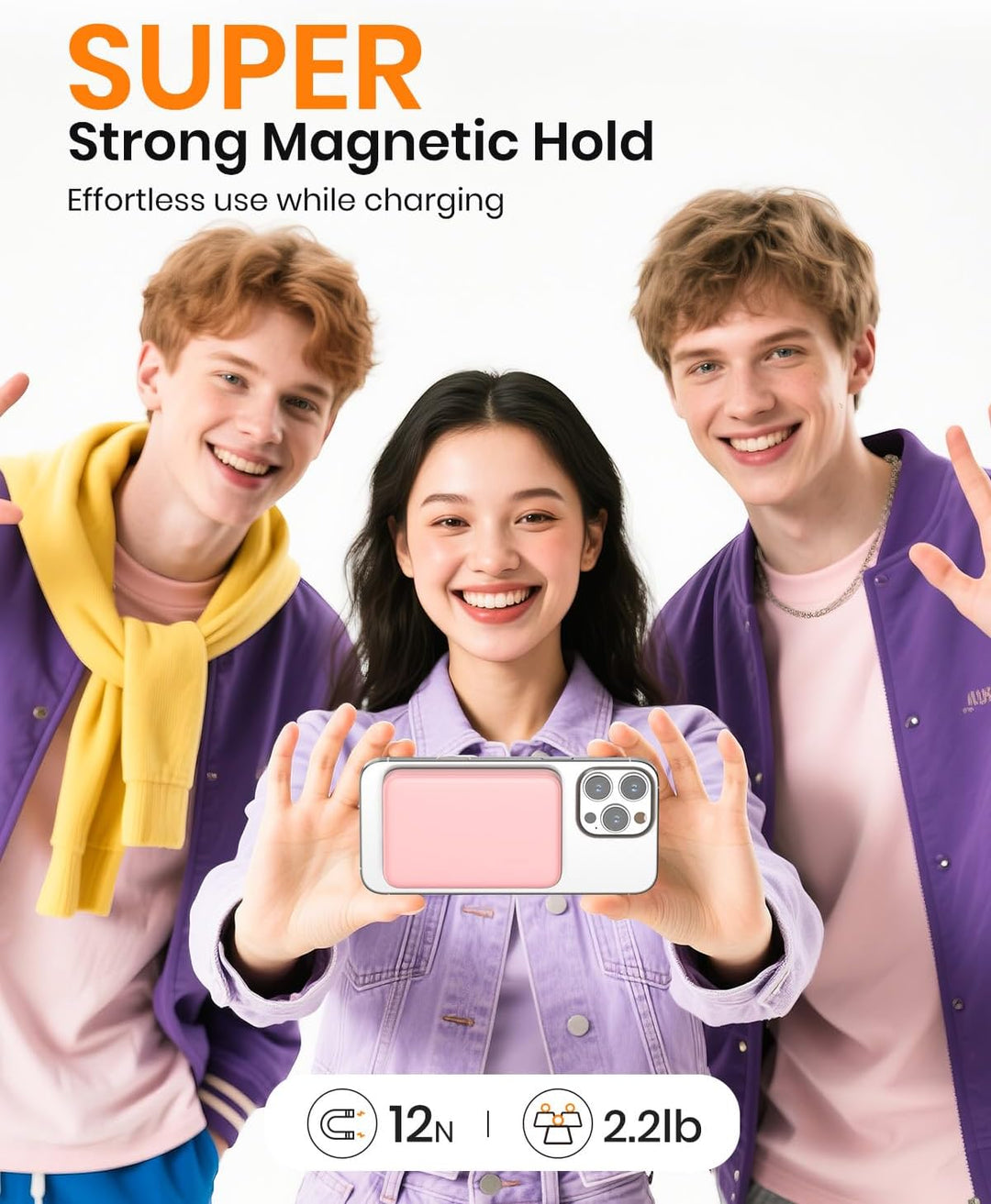 A ADDTOP Magnetic Power Bank 10000mAh- 20W Schnelllade iPhone Ladegerät for Magnetisch, UltraSlim Wi
