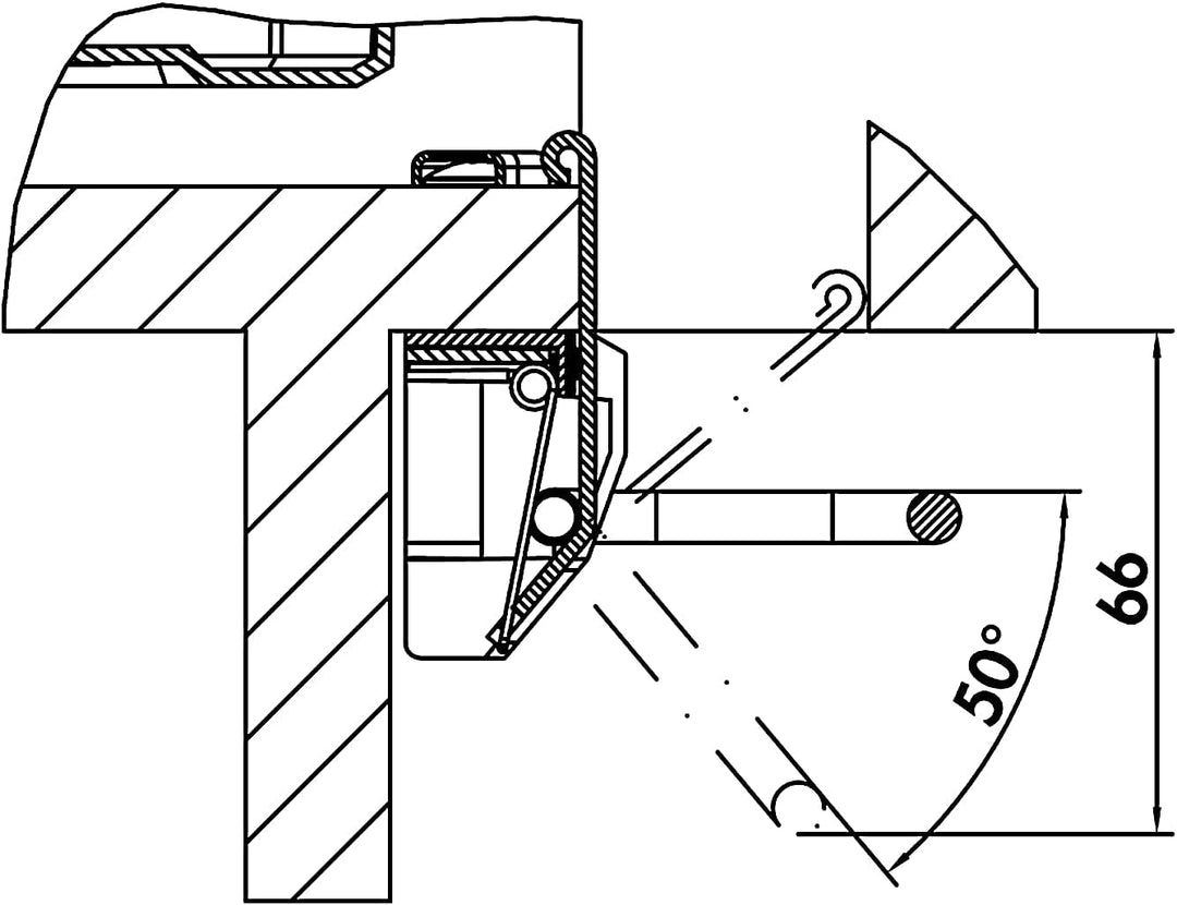 Naber 8012367 manuelles Fusspedal Cox Cick® dunkelgrau/Chrom matt