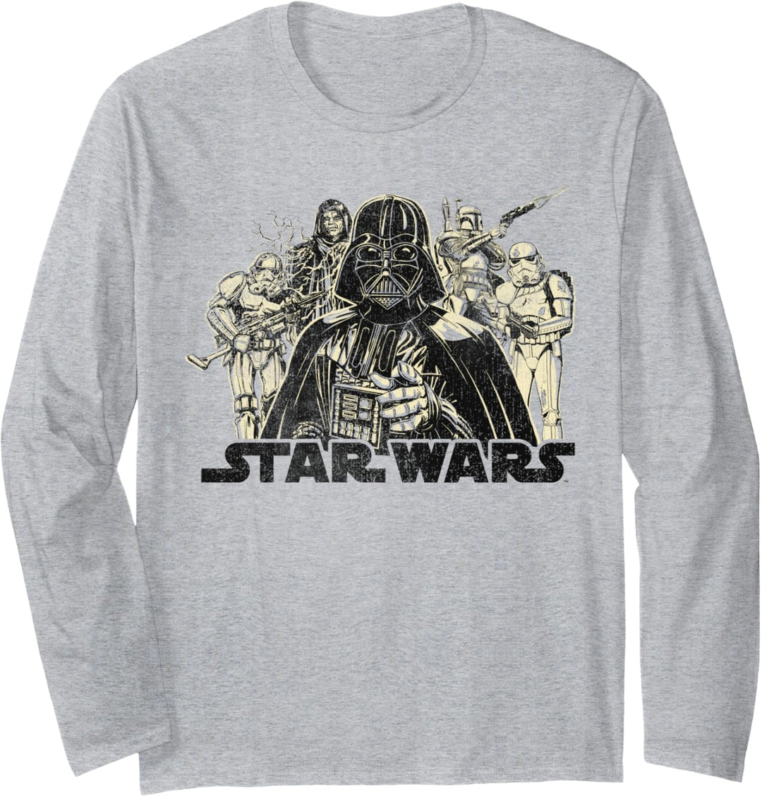 Star Wars Vintage Villains Logo Poster Langarmshirt
