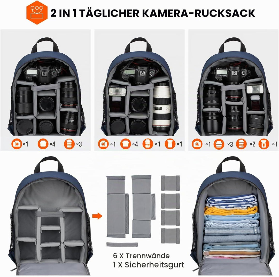 TARION Kamerarucksack Klein Fotorucksack Kameratasche: Kamera Rucksack Kompakt Kamerarucksäcke Leich
