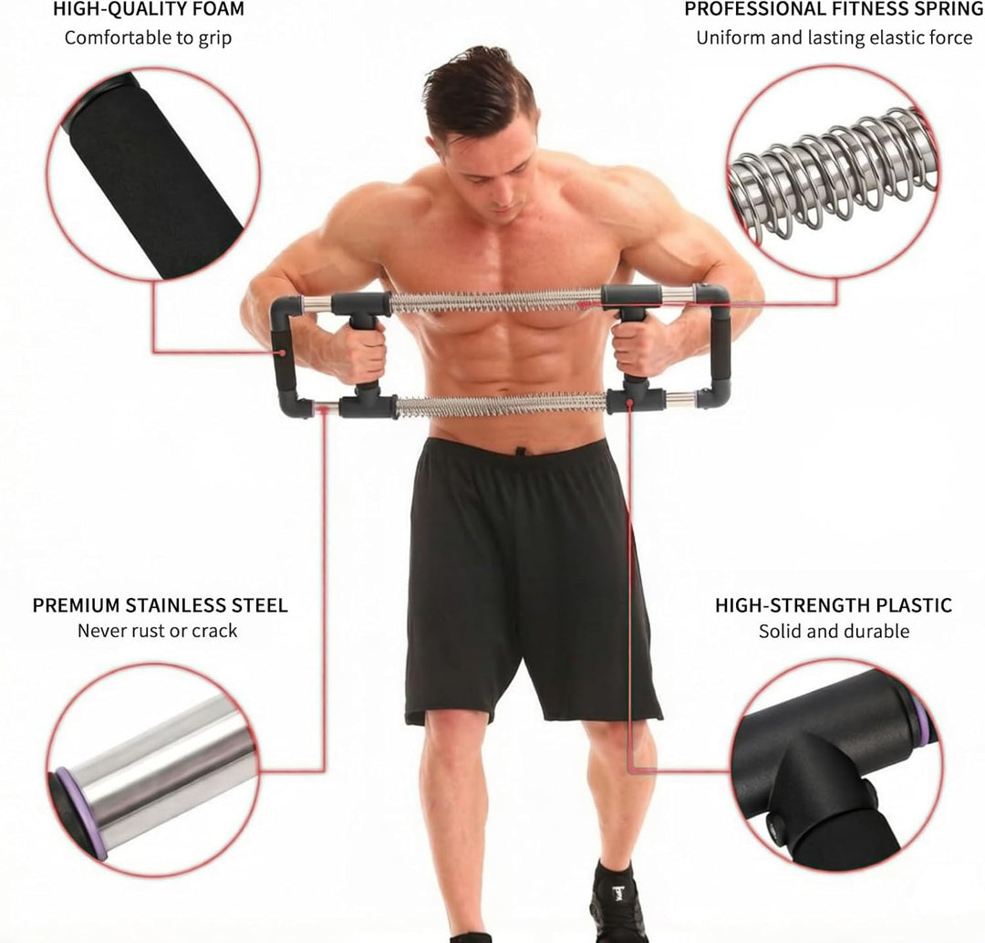 GOFITNESS Push Down Bar Brusttrainer Fitnessgerät für Zuhause - Krafttraining Sportgerät für Brustmu