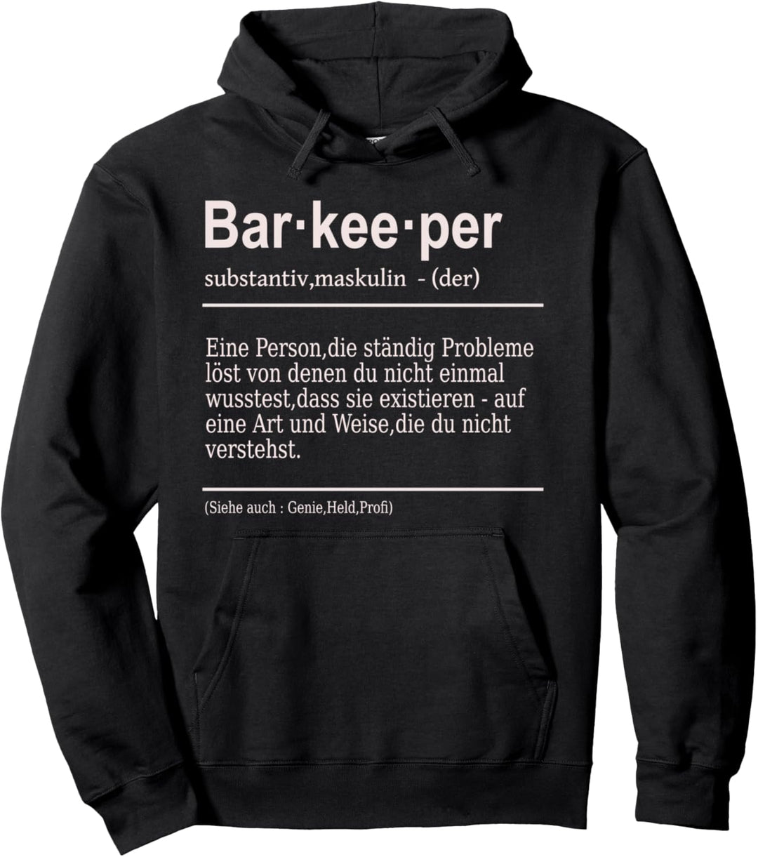 Hinter der Bar Schankmixer Kellner Barkeeper Pullover Hoodie
