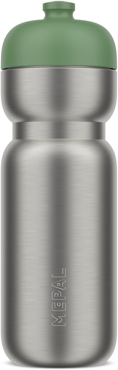 Mepal - Edelstahl Trinkflasche Pull Sport - Auslaufsicher - Mit einer Hand zu halten, öffnen und tri