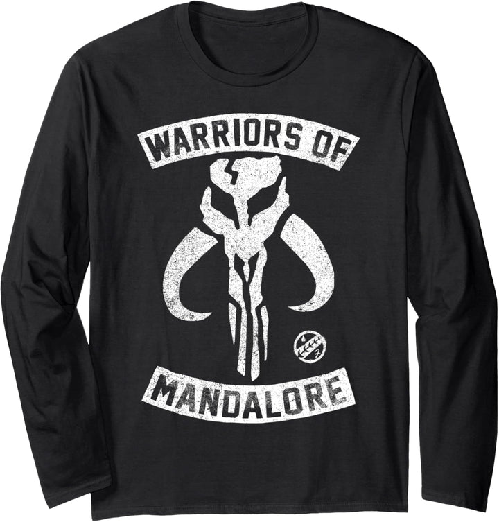 Star Wars Warriors of Mandalore Clan Skull Logo Langarmshirt