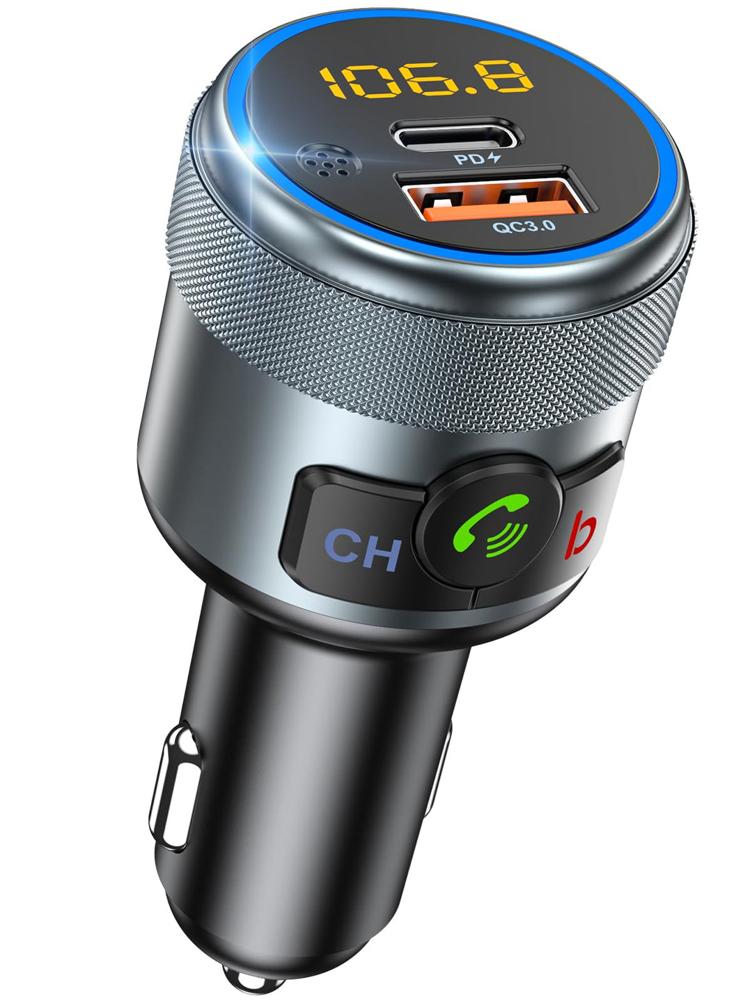 LENCENT Auto Bluetooth FM Transmitter, Wireless Bluetooth FM Radio Adapter Drahtloses Bluetooth Radi