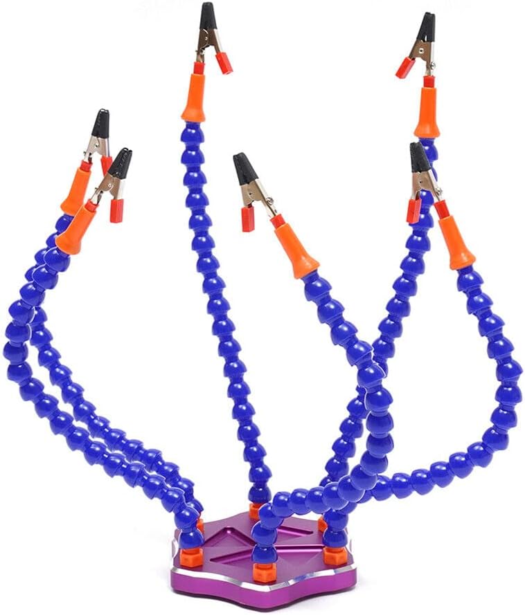 Dritte Hand Ltstation, 6 Arme Flexibel Helfende Hnde, 360 Grad Helfende Hand, Flexible, 6 Arme Lten