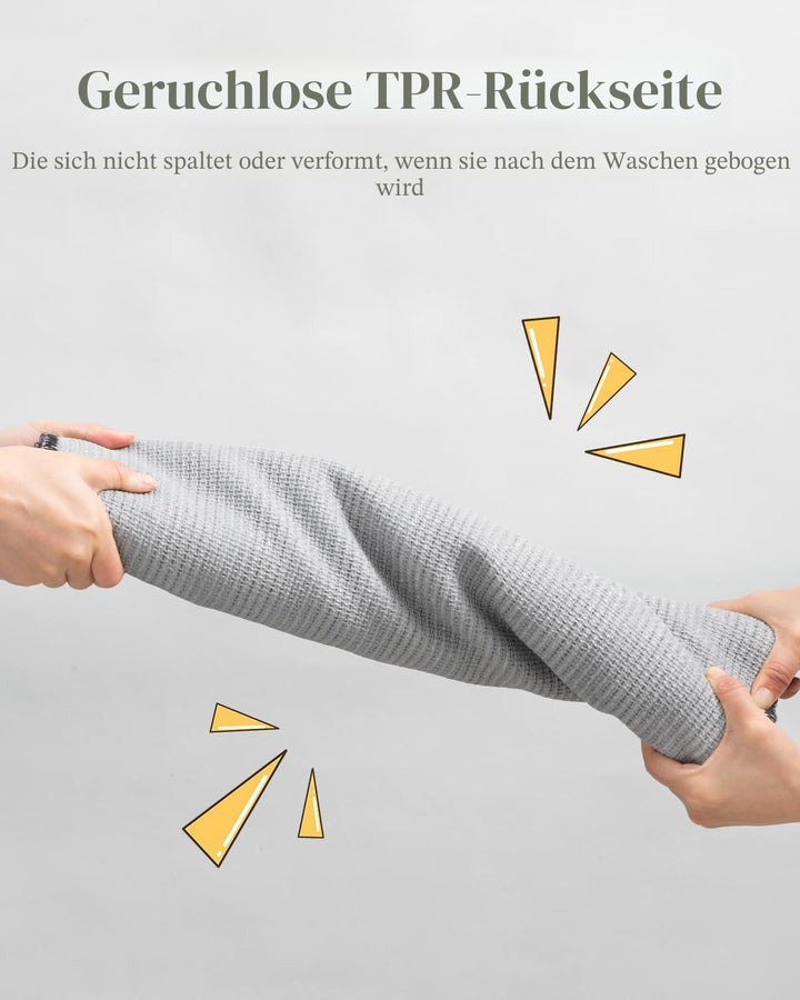 Biscpro Fussmatte Innen, Wasserdicht Türmatte Schmutzfangmatte rutschfest Fussmatte Innen (Grey, 80