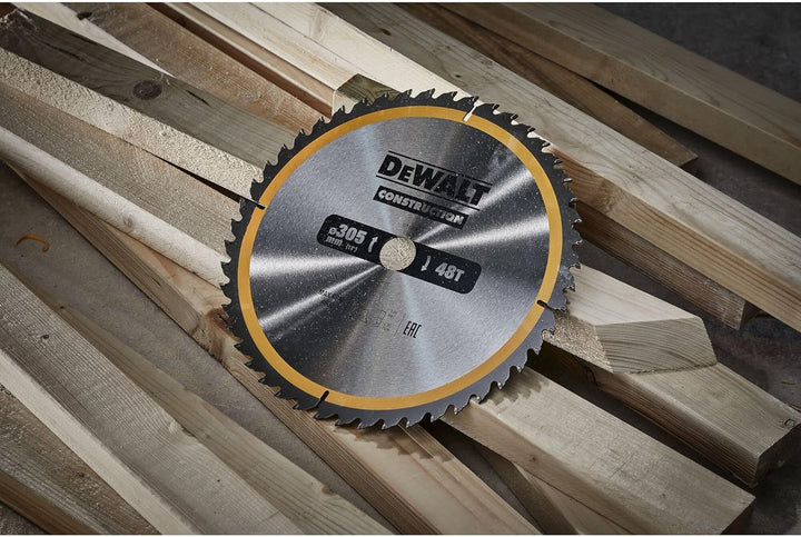 DeWalt Bau-Kreissägeblatt für Stationärsägen/Kreissägenblatt DT1959 (305/30 mm 48 WZ, universeller E