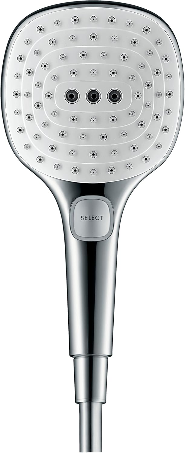 hansgrohe Raindance Select E 120 Duschkopf, 3 Strahlarten, Weiss/Chrom Weiss/Chrom 3 Strahlarten, We