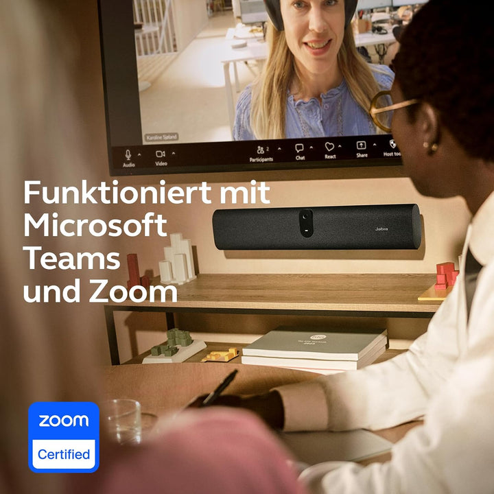 Jabra PanaCast U30 All-in-One USB Videobar, 120° Weitwinkel-Kamera, 6-Mikrofone, 1-Lautsprecher, KI-