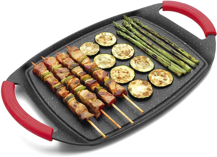 MGE - Grillpfanne mit Glattem Boden - Antihaftbeschichtung - Induktion - 36 x 23 cm, 36 x 23 cm