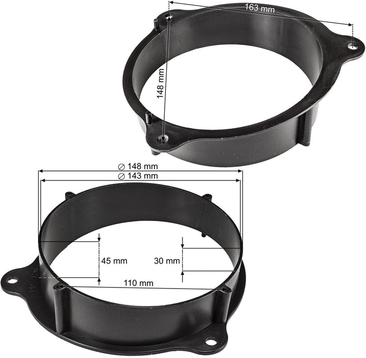 tomzz Audio 2834-023 Lautsprecherringe Adapter Halterungen kompatibel mit Mercedes Renault Citan Kan