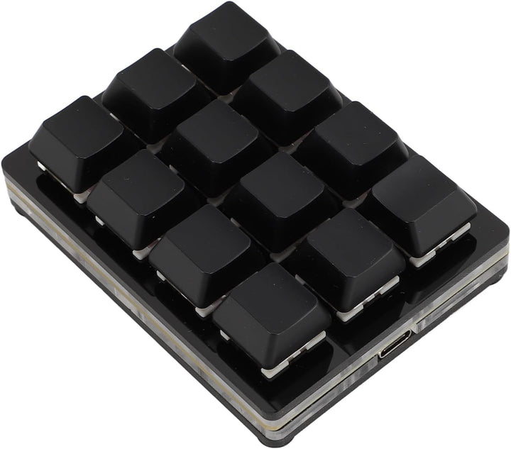 Bewinner Einhändig Programmierbare Mechanische Tastatur, Mechanische RGB Gaming Tastatur mit 12 Tast
