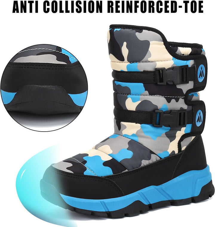 Kinder Winterstiefel Jungen Schneestiefel Mädchen Warm Gefütterte Rutschfeste Winter Snowboots Outdo