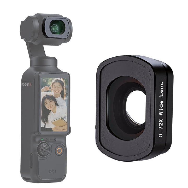 Haoge Pocket 3 Magnetisches 0,75-faches Weitwinkelobjektiv für DJI Osmo Pocket 3 Kameraobjektiv, erw