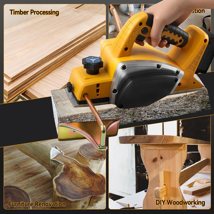 Kabelloser elektrischer Handhobel für Dewalt 18V/20V Akku, 3-1/4 Zoll Handhobel, 15000RPM Bürstenlos