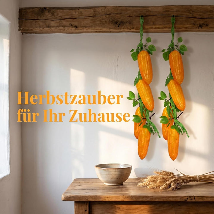 ibasenice Künstlicher Maiskolben Hängender Dekorativer Maisanhänger Für Herbstdeko Zimmer Garten Bür