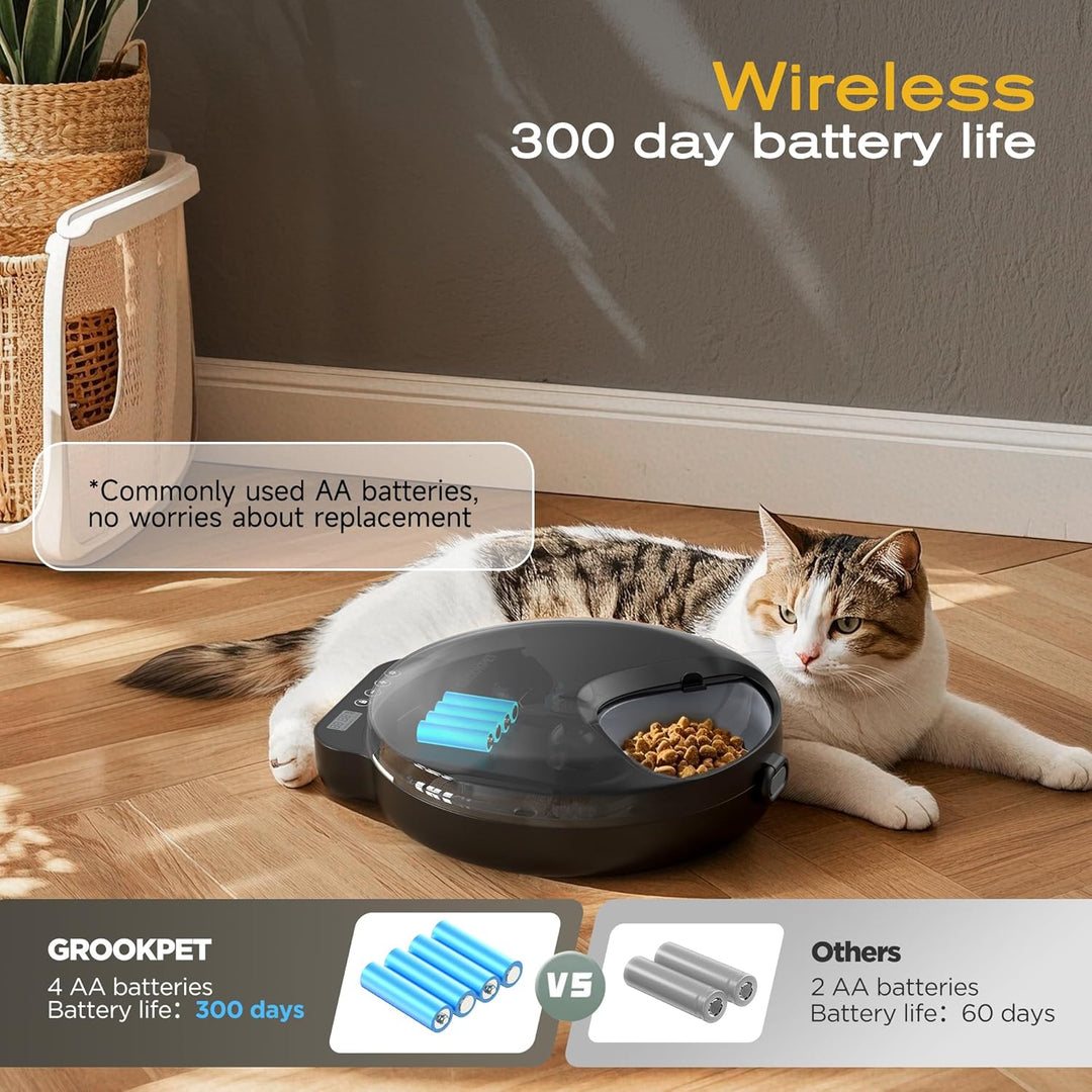 Futterautomat Katze Nassfutter Katzenfutter Automat: Futterspender Katze mit Programmierbarem Timer