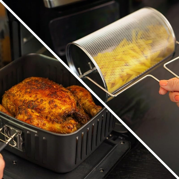 Airfryer Heissluftfritteuse 12L 1800W, Touchscreen, XXL, Zubehör, Fritteuse ohne Öl, Digital Screen,