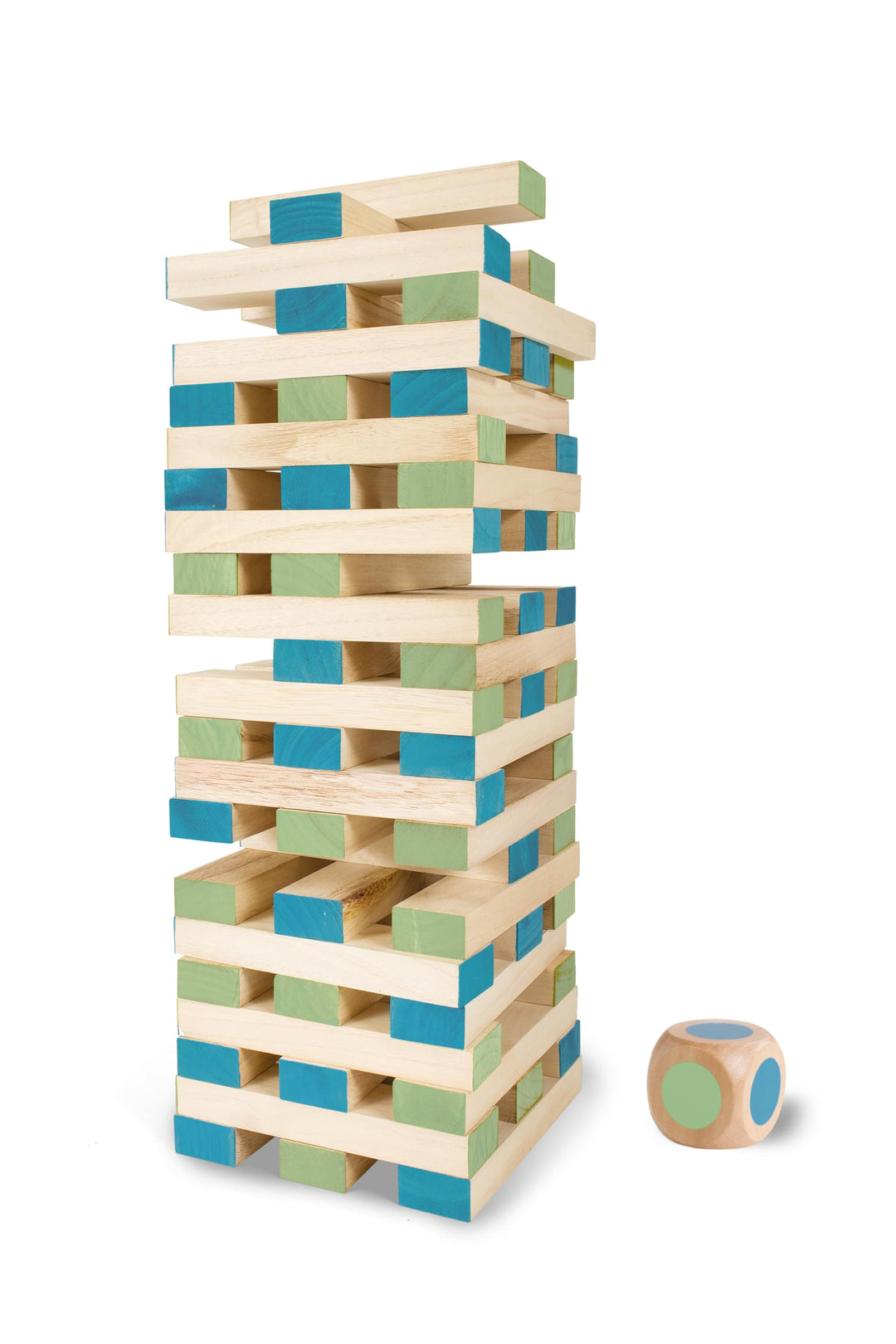 Grosser Turm mit Würfel - Kinder Geschicklichkeitsspiel - Mit Blöcke Tasche Würfel - Spielzeug für D