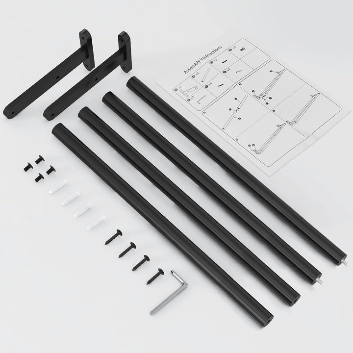 YUMORE Handtuchhalter Doppel 80CM Handtuchstange Wand Edelstahl Badetuchhalter 2 Stangen Badezimmer