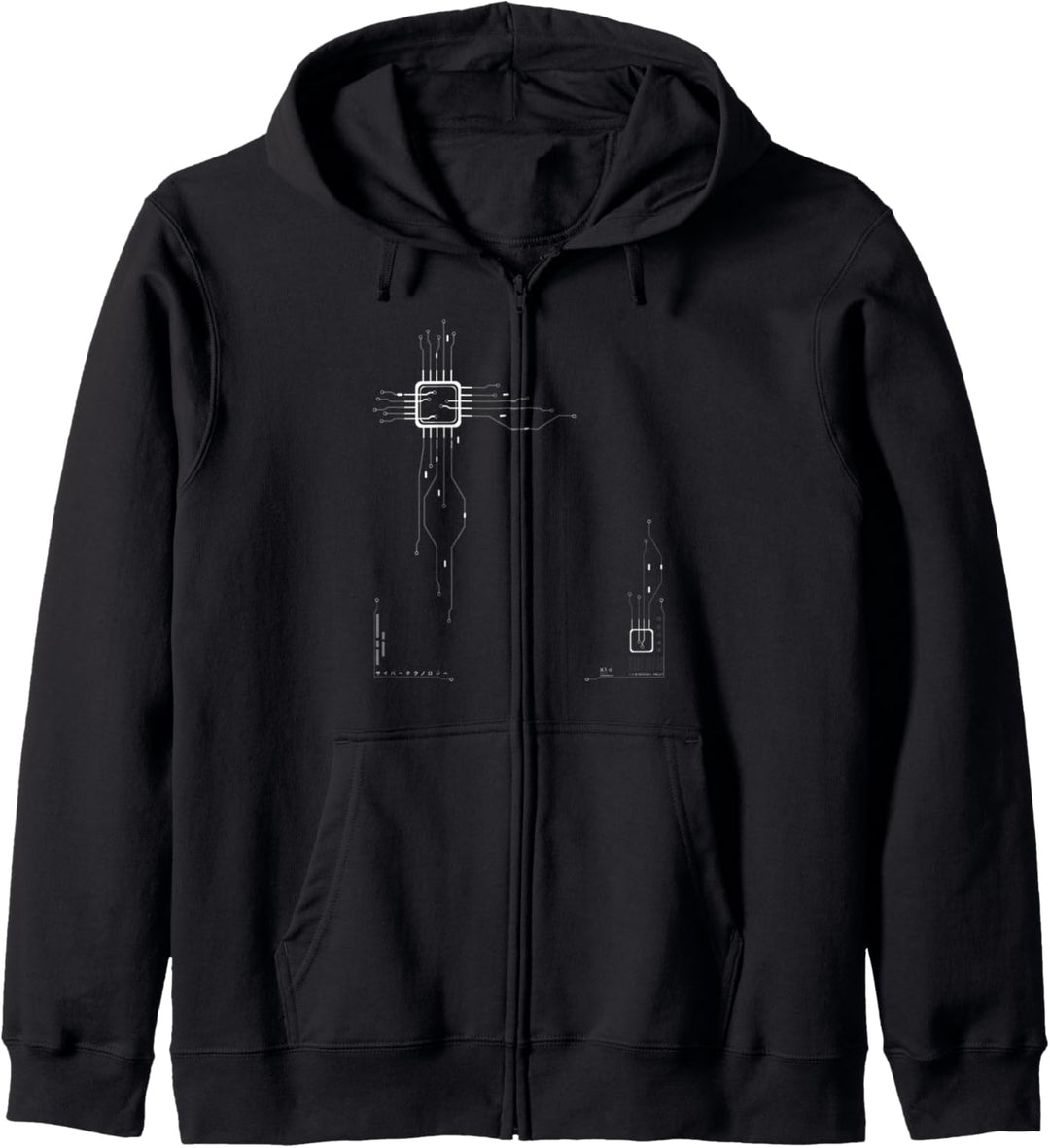 Techwear Goth Ninja CPU Kapuzenjacke
