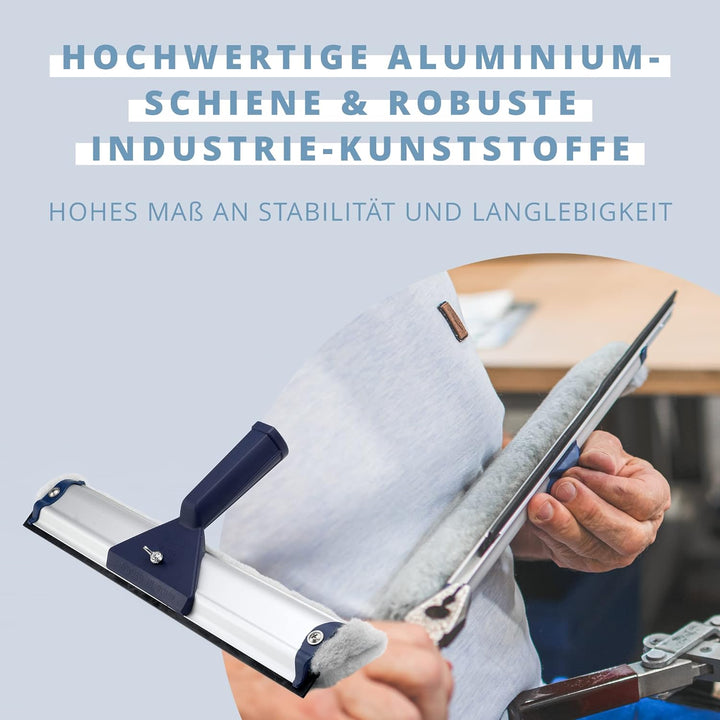Ha-Ra Fensterwischer Standard 19 cm I All-In-One Abzieher & Einschäumer I kleiner Fensterwischer I 1
