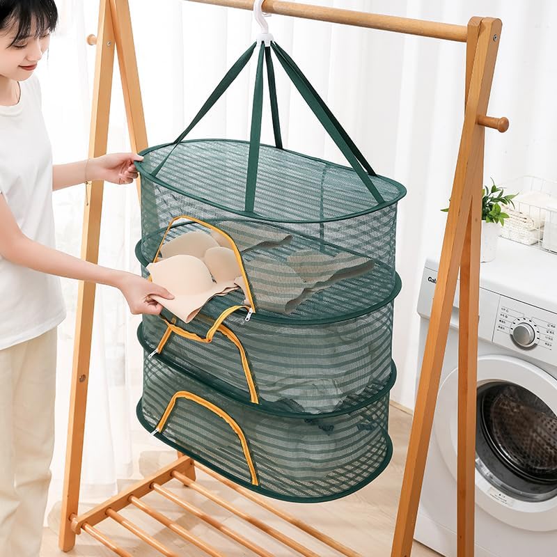 Trockennetz,Drying Rack Trockennetz, Hängend mit Haken Netzgestell zum Mesh Trockennetz für KräUter,